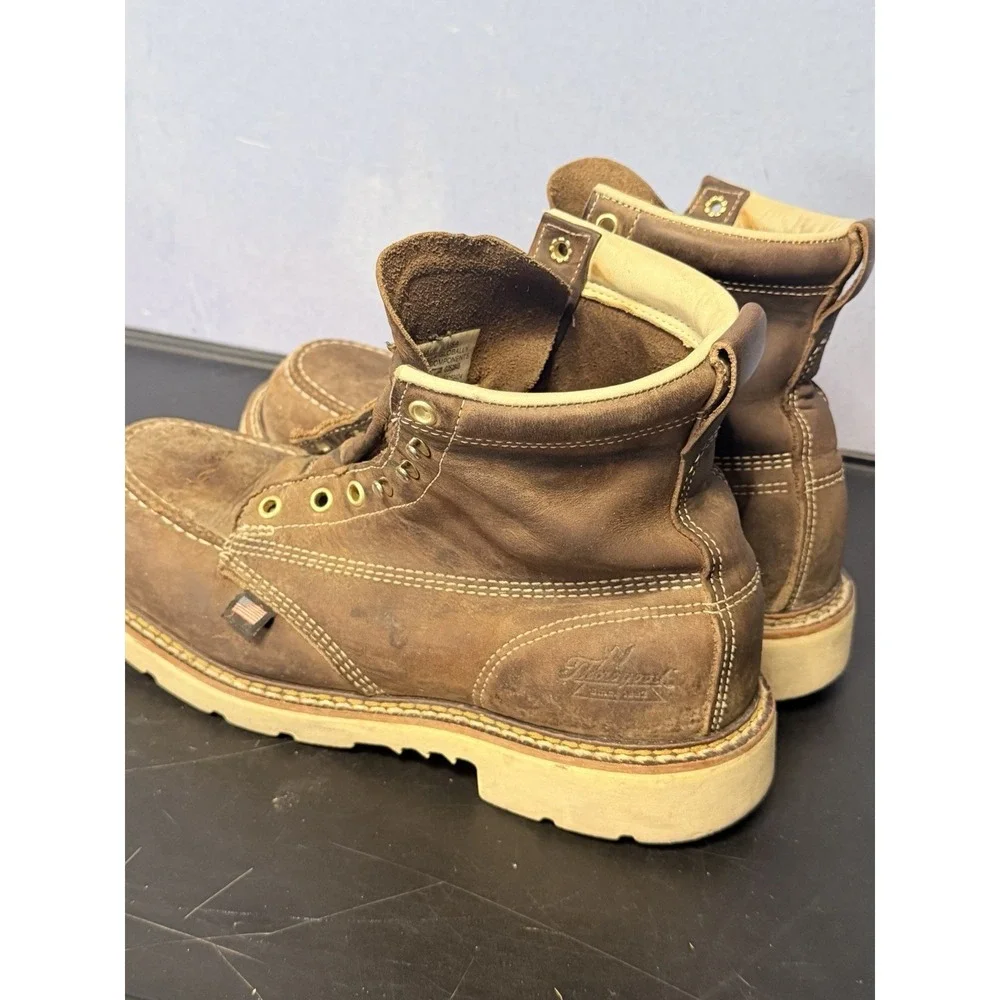 Thorogood Boots Mens Sz 10.5 D Steel Moc Safety Toe 804-4375 6